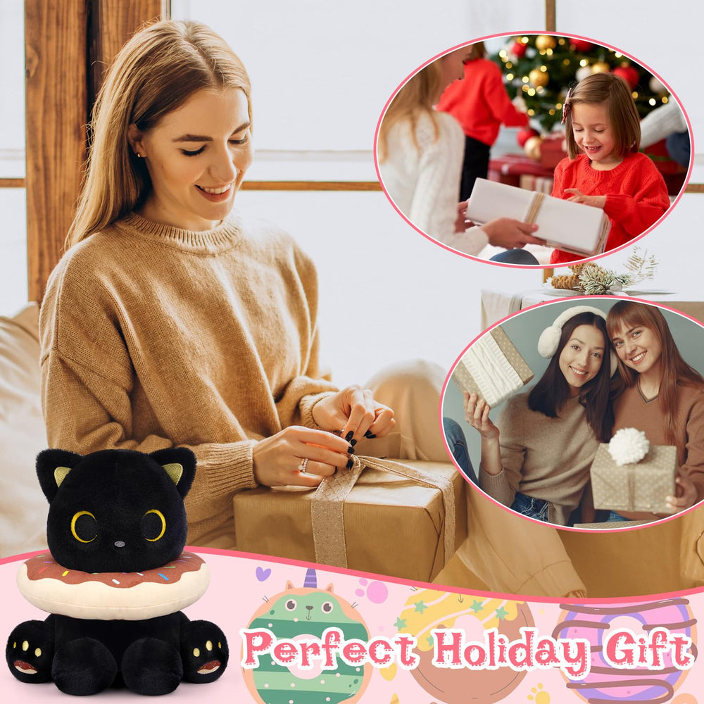 Hagusahuo Black Cat Plush is machine-washable and gift-ready.