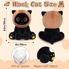 Hagusahuo Capybara Hooded Plush worn as capybara look for two looks.
