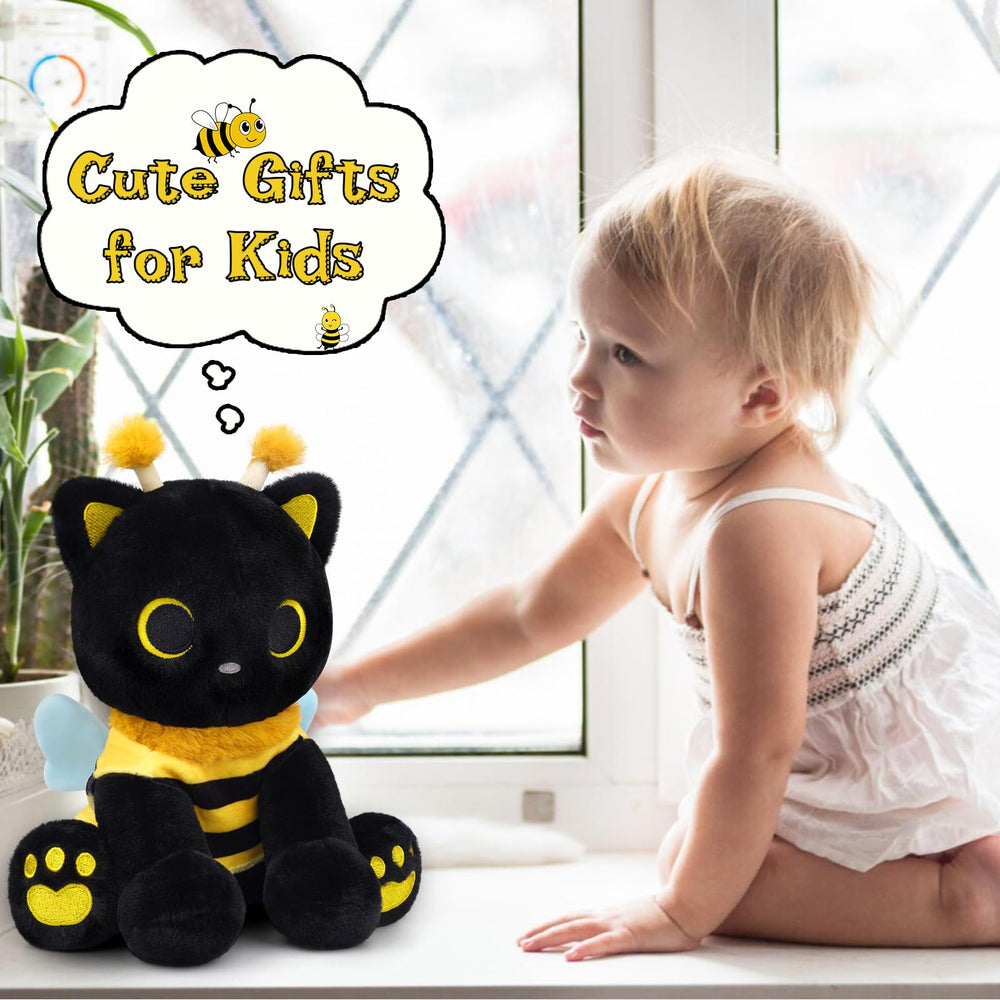 Hagusahuo Gift-ready cat-bee plush for birthdays or holidays.