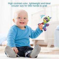 HAHA Baby teething rattle features crinkle feet for grip and exploration.