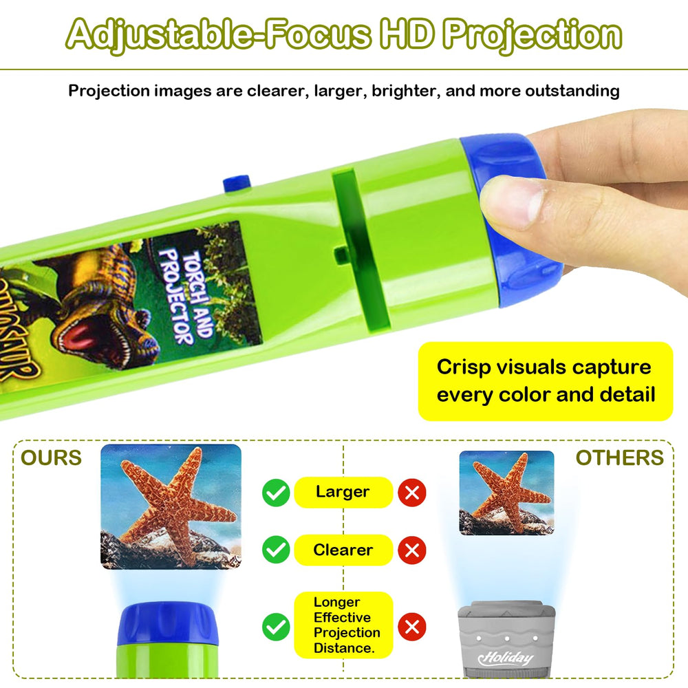 HahaGo Torch Projector letters discs support early literacy through visuals.
