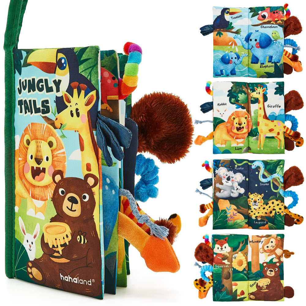 hahaland baby book with 3D tails textures encouraging sensory exploration