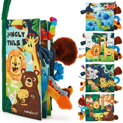hahaland baby book with 3D tails textures encouraging sensory exploration