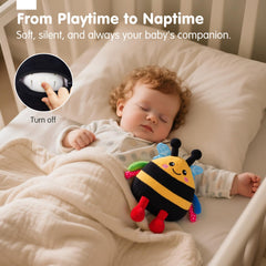Hahaland safety-design bee uses baby-safe components for reassurance.