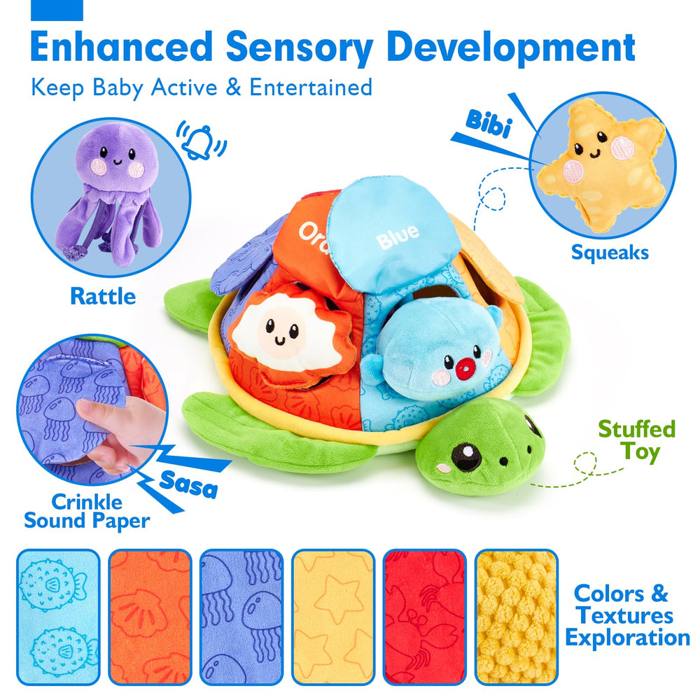 Hahaland pufferfish toy offers tactile exploration with soft textures for curious fingers