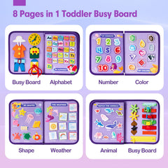 Hahaland Busy Board alphabet panel supports early literacy with letter matching play.