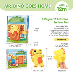 Hahaland Busy Book for Toddlers travel-ready soft design fits small laps and on-the-go moments.