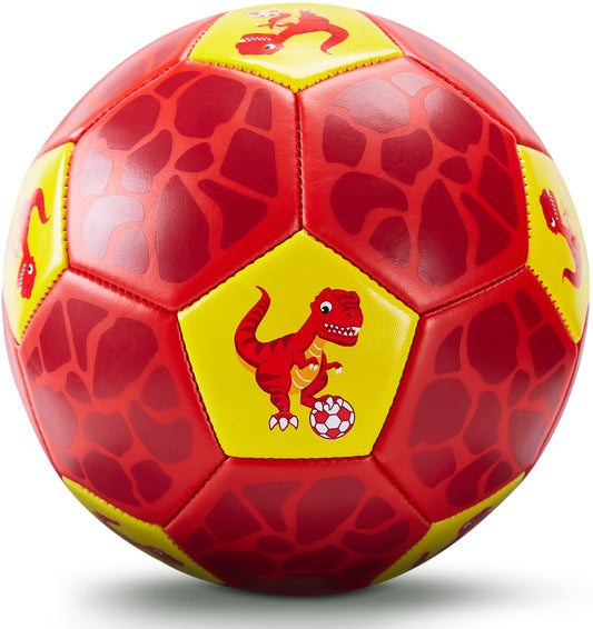 Hahaland dinosaur size 3 soccer ball front view for kids encourages outdoor play