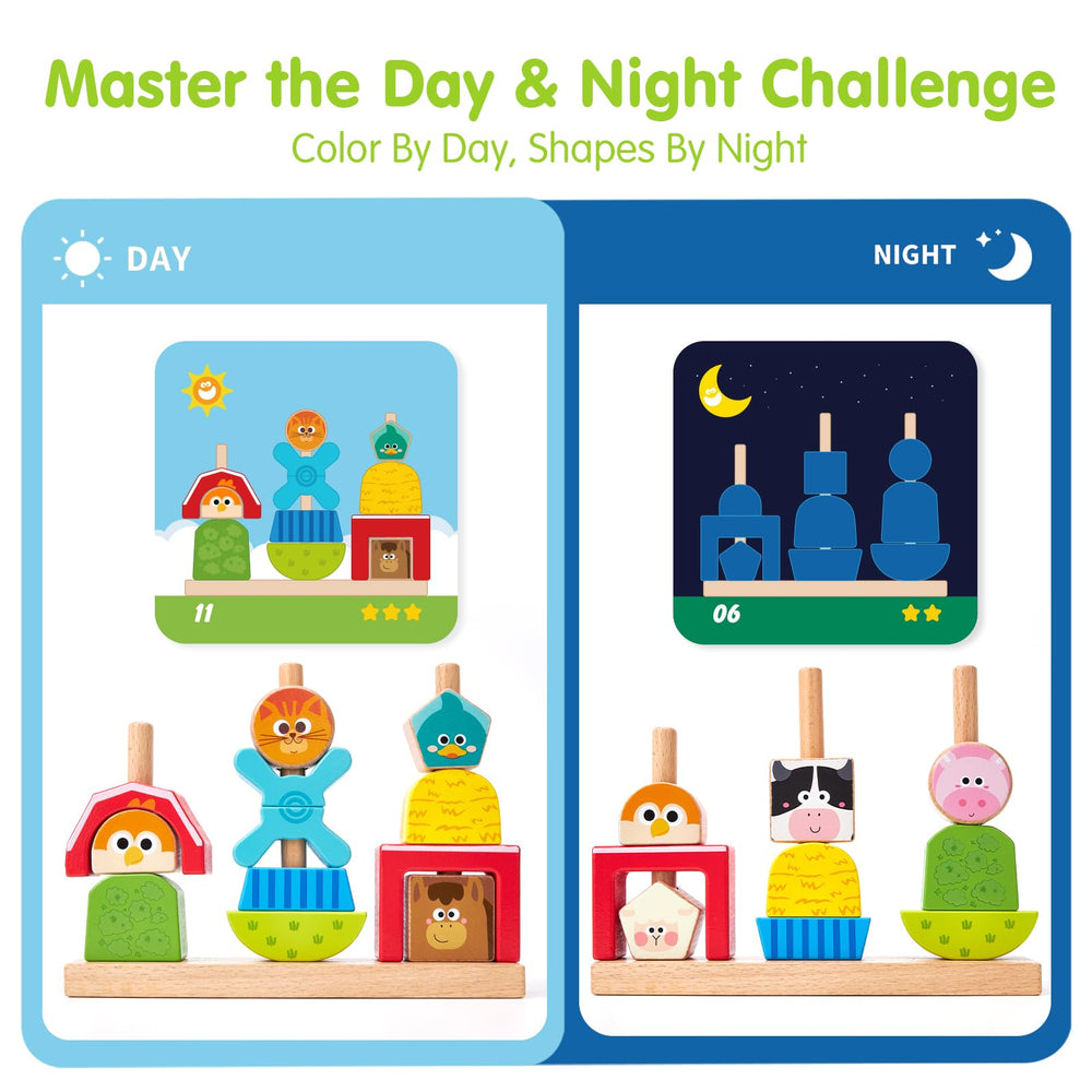 Hahaland double-sided challenge cards guide progressive problem-solving play.