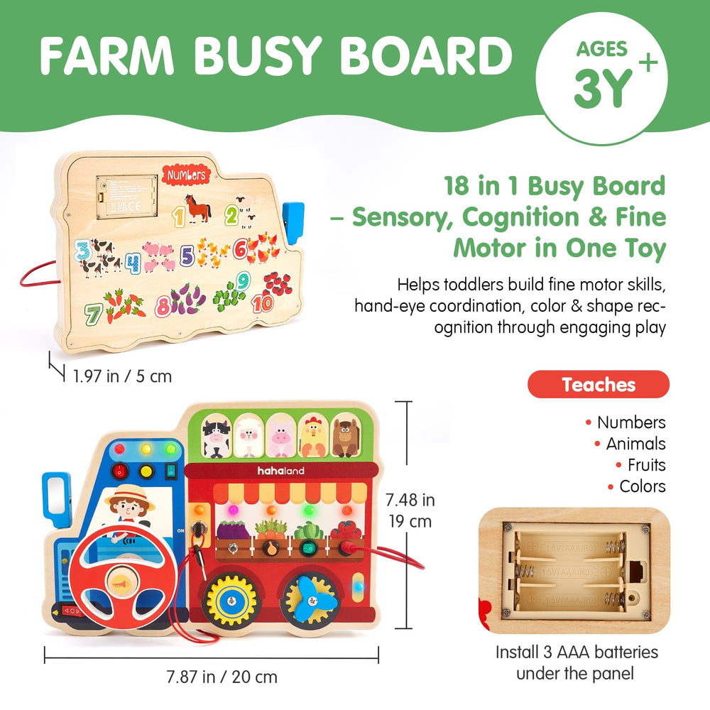 hahaland Travel-ready Busy Board compact design for car and plane trips