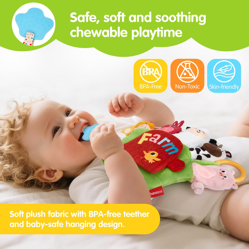 Hahaland pig tail pull encourages hand strength and coordination.