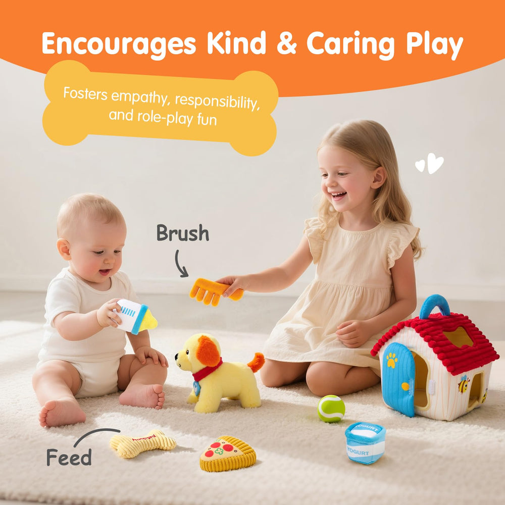Hahaland squeaky pizza toy adds playful sounds for sensory discovery.