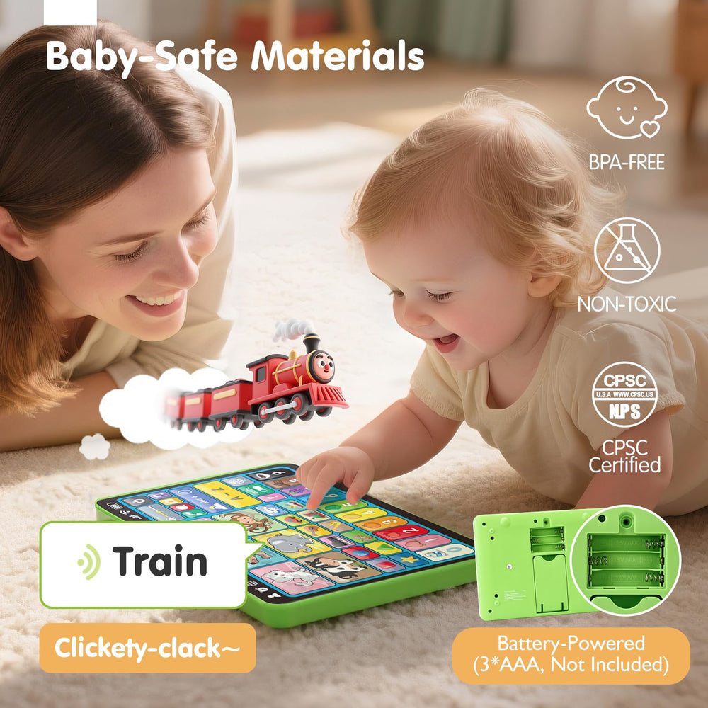 Hahaland durable BPA-free tablet is built to withstand bumps and travel.