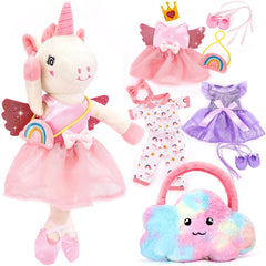 hahaland unicorns ballerina doll for soft cuddles and imaginative dress-up play