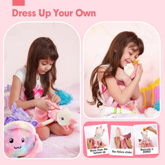 hahaland unicorns versatile dress-up set supports independent dress-up and storytelling