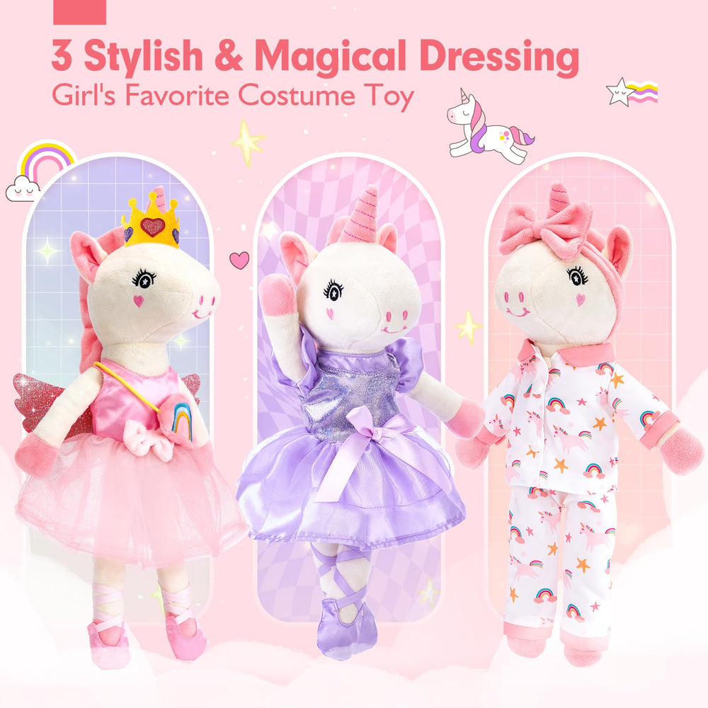 hahaland unicorns soft material doll delivers safe, comforting bedtime snuggles