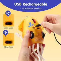 Hahaland USB-rechargeable toy offers convenient, mess-free charging.