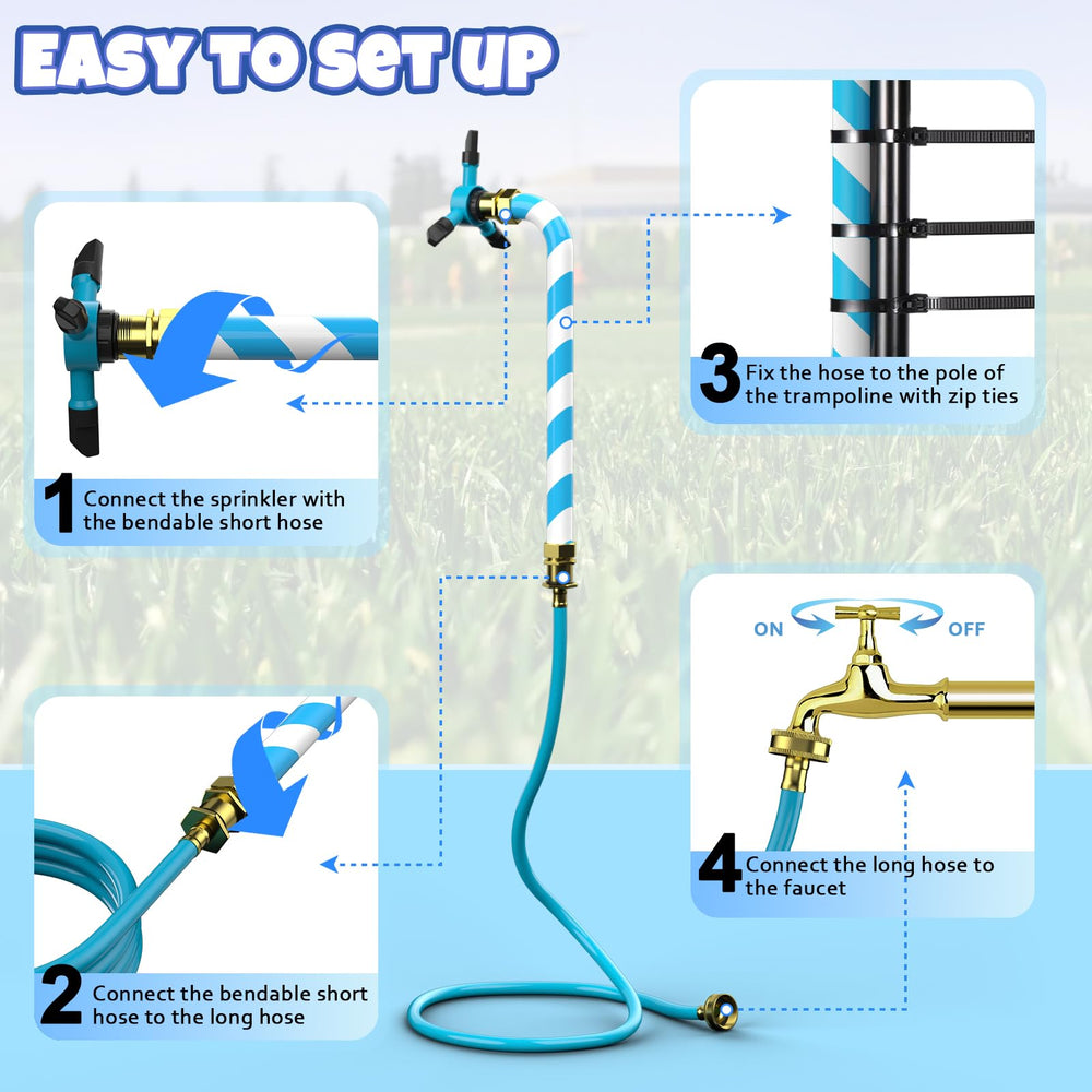 HaiSun sprinkler is versatile for lawns, slides, and cooling outdoor spaces