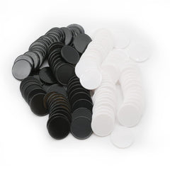 HAKITAROOM 100-count opaque learning counters in black and white with a storage box for easy counting