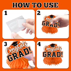 Hakoti bachelor cap, stars and diplomas centerpiece brighten graduation tables