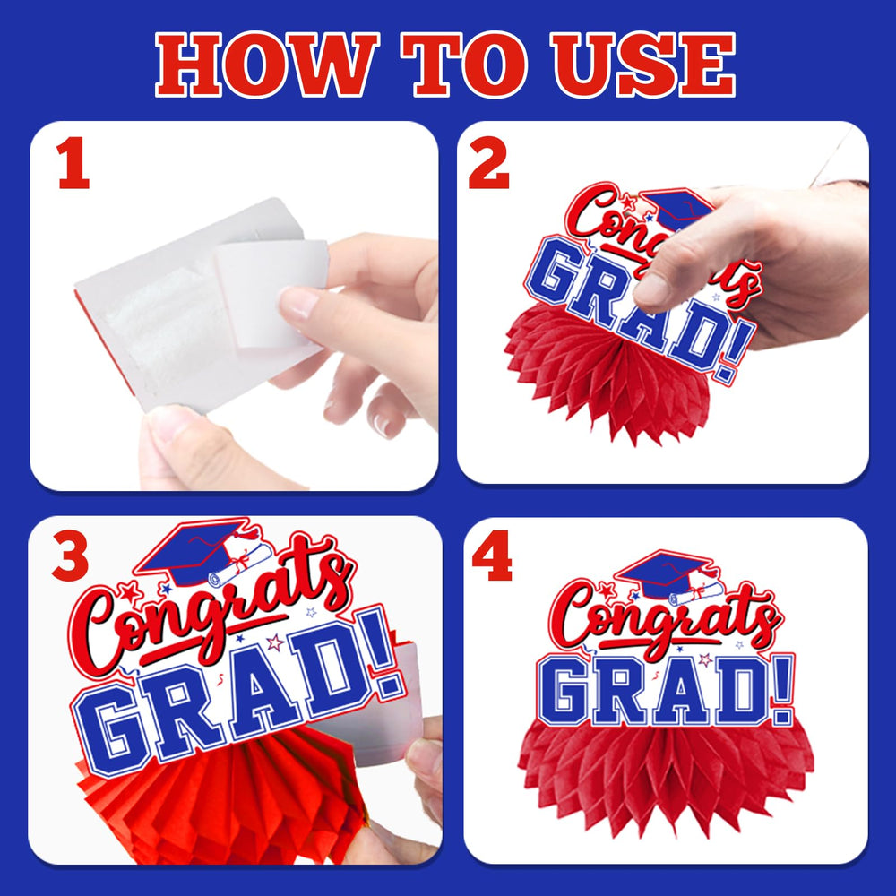 HAKOTI Class of 2026 centerpiece with iconic bachelor cap accents.