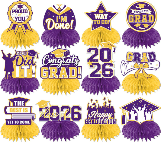 HAKOTI Class of 2026 centerpiece with diploma for photo-worthy graduation tables