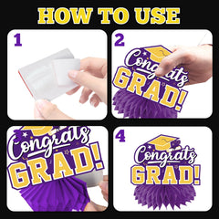 HAKOTI class of 2026 table decoration with cap accents