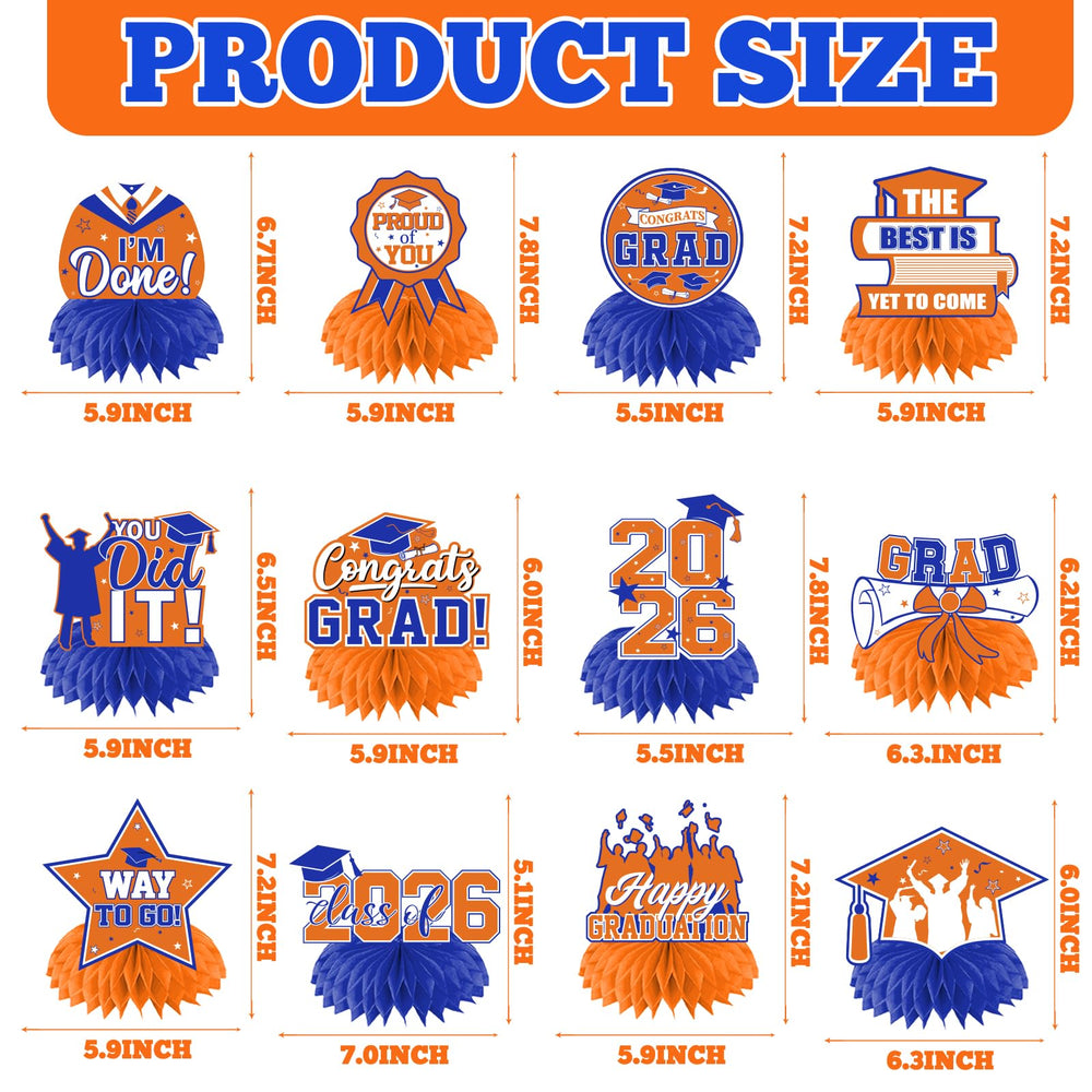 HAKOTI orange-blue stars centerpiece adds festive sparkle to celebrations.