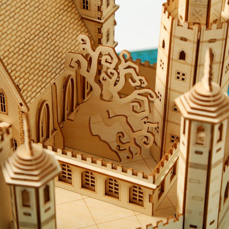 Hallisun no-glue necessary assembly process for the castle house model