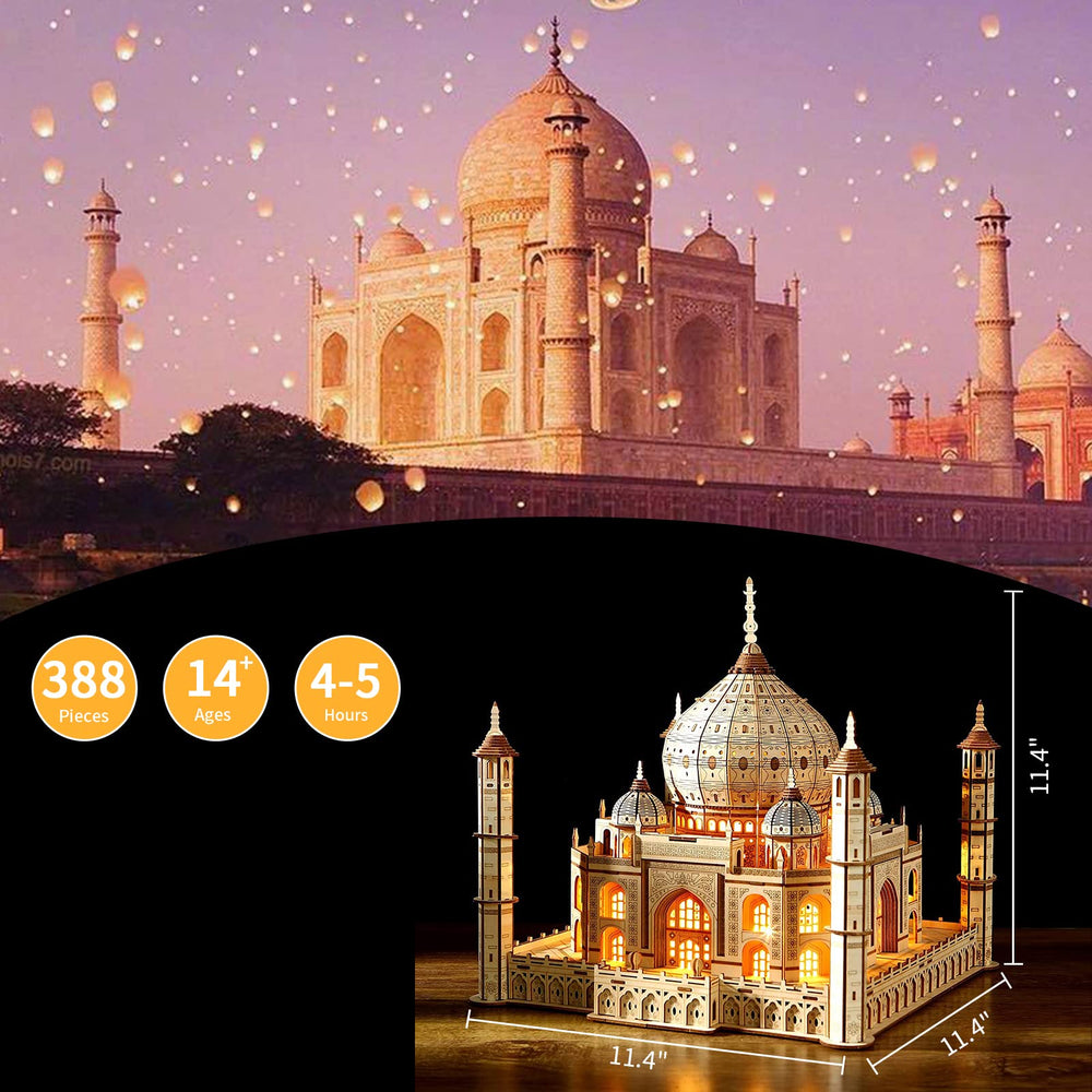 Hallisun 388-piece puzzle offers a satisfying, glue-free build.