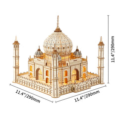 Hallisun Taj Mahal puzzle LED light adds a warm glow to your display.