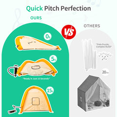 HalloDeer inflatable toddler tent measuring 51x51x43 inches for family play.