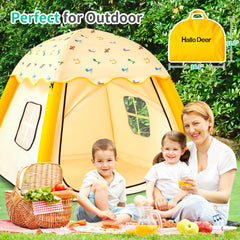 HalloDeer portable storage bag keeps the tent compact.