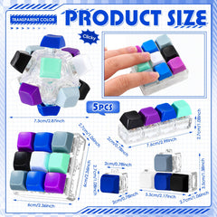 Halloscume dark colors keyboard fidget keychain ready for on-the-go