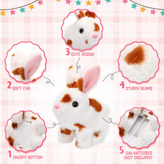 Halloscume interactive bunny gray delivers soft hugs with plush fur and gentle motion.