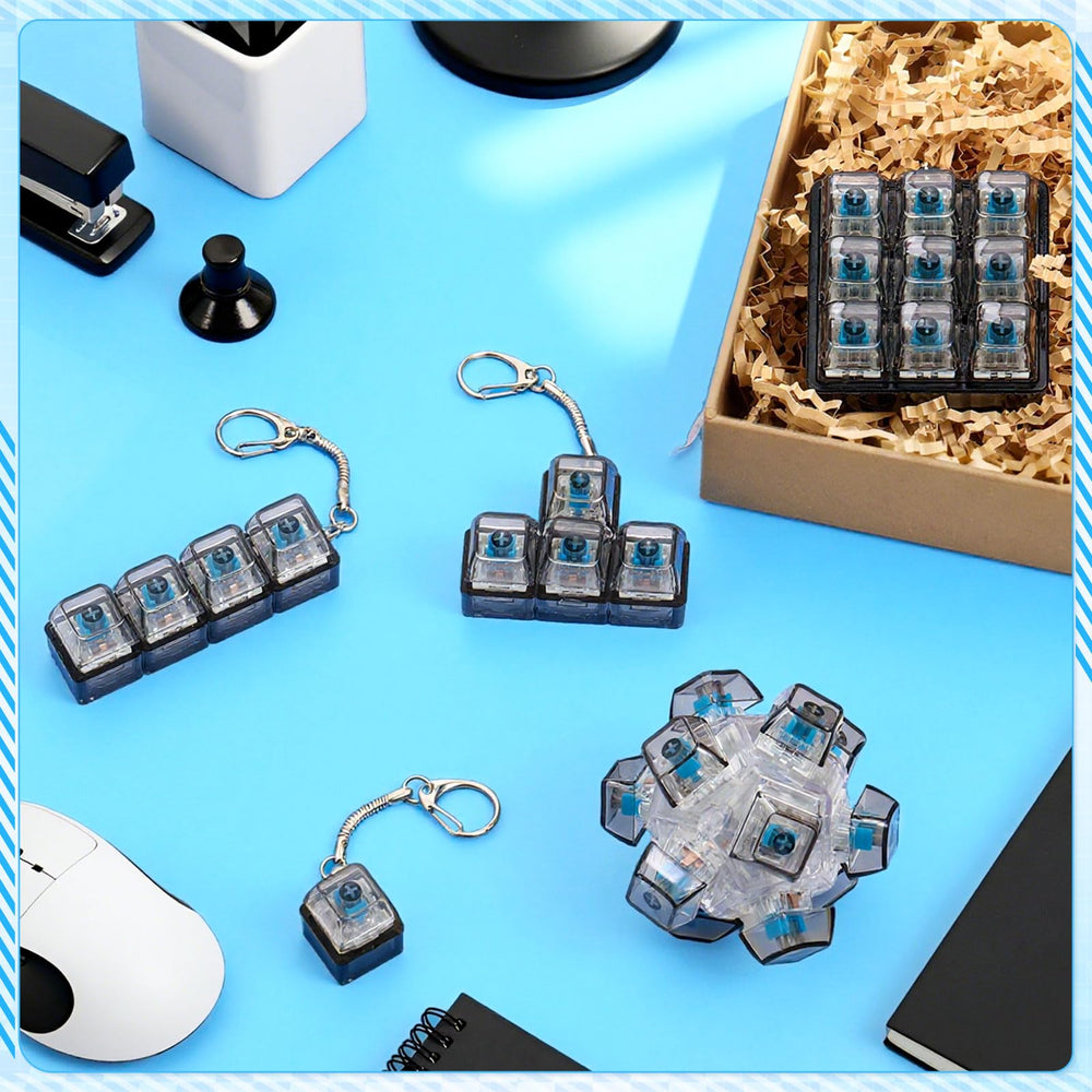 Halloscume color-variant keyboard fidget clicker for easy style switching.