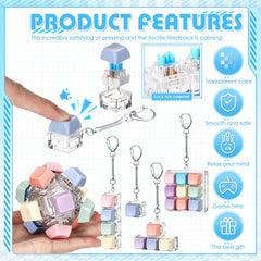Halloscume keyboard fidget style3 pastel compact grip for single-handed use