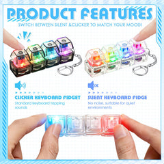 Halloscume silent transparent clicker close-up showing smooth keys for quiet use.