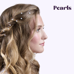 Hally Hair green and clear gems enhance St. Patrick's Day sparkle.