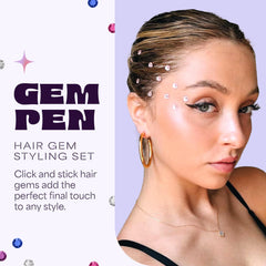 Hally Hair Gem Pen adhesive-safety: hair-friendly glue minimizes tugging and residue