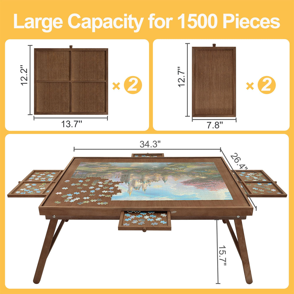 HALLYBEE puzzle table protective cover shields puzzle from dust.