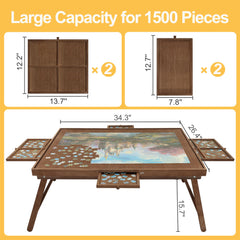 HALLYBEE puzzle table protective cover shields puzzle from dust.