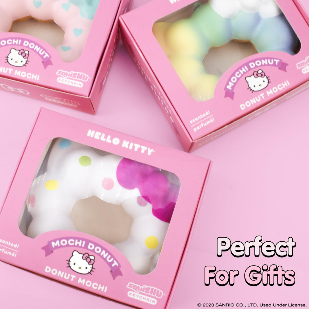 Hamee Hello Kitty Mochi Donut keychain, durable attachment for bags and zippers