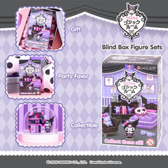 Hamee Re-Ment Kuromi floor mirror diorama for stylish desk setup.