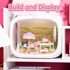 Hamee Re-Ment cake and desserts diorama brightens a display.