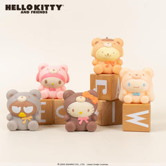Hamee Hello Kitty Latte Bear SquiSHU character figure within the capsule