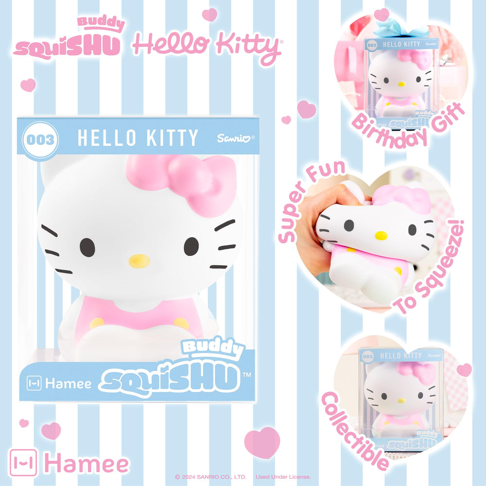 Hamee SquiSHU Buddy Hello Kitty squishy close-up texture and scent
