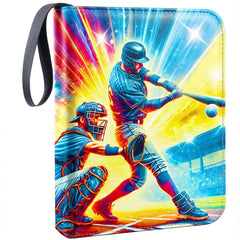 HAMKOT zipper binder cover protects cards with durable water-resistant PU leather.