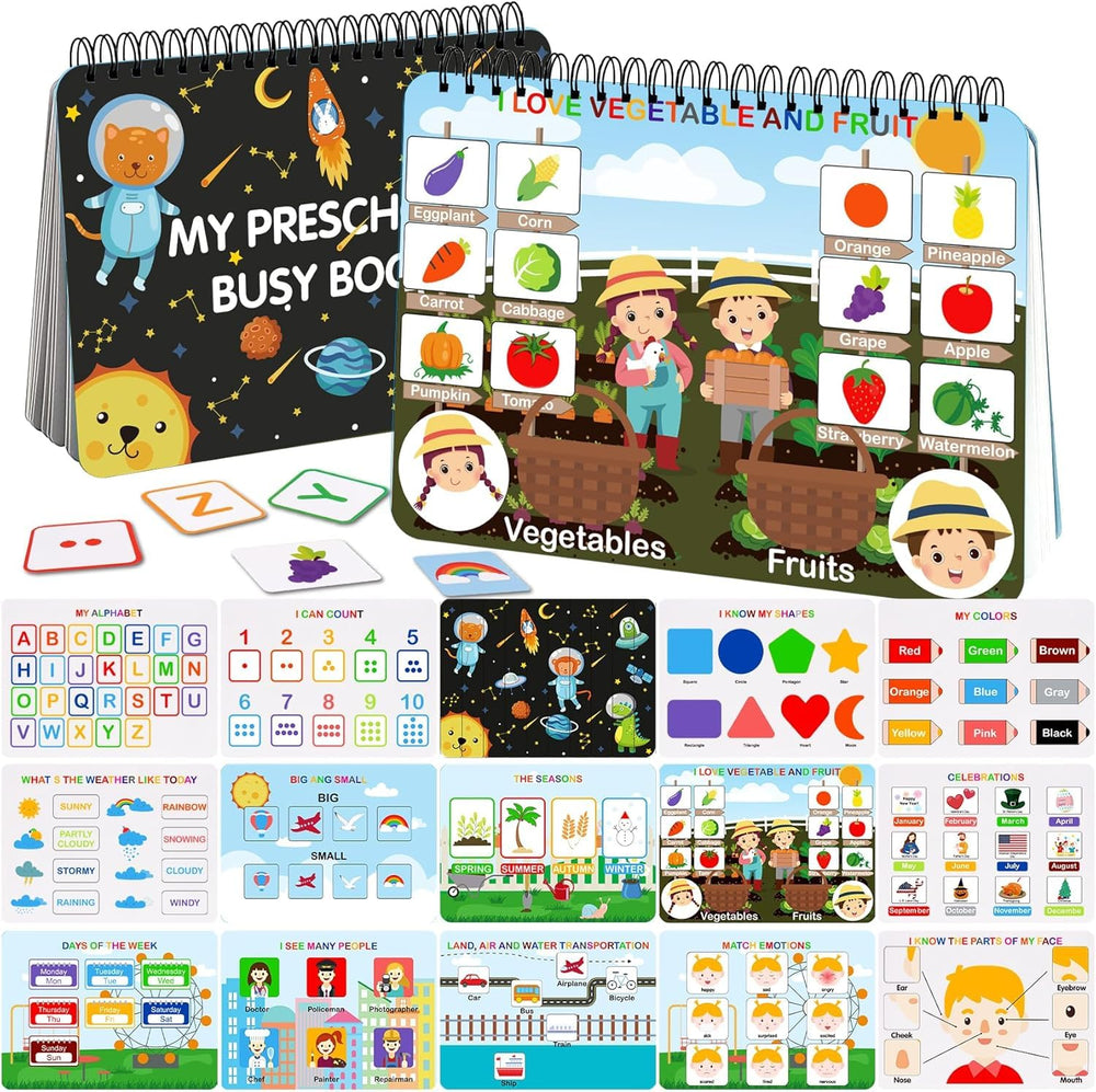 HAN-MM Busy Book cover for toddlers inviting tactile learning.