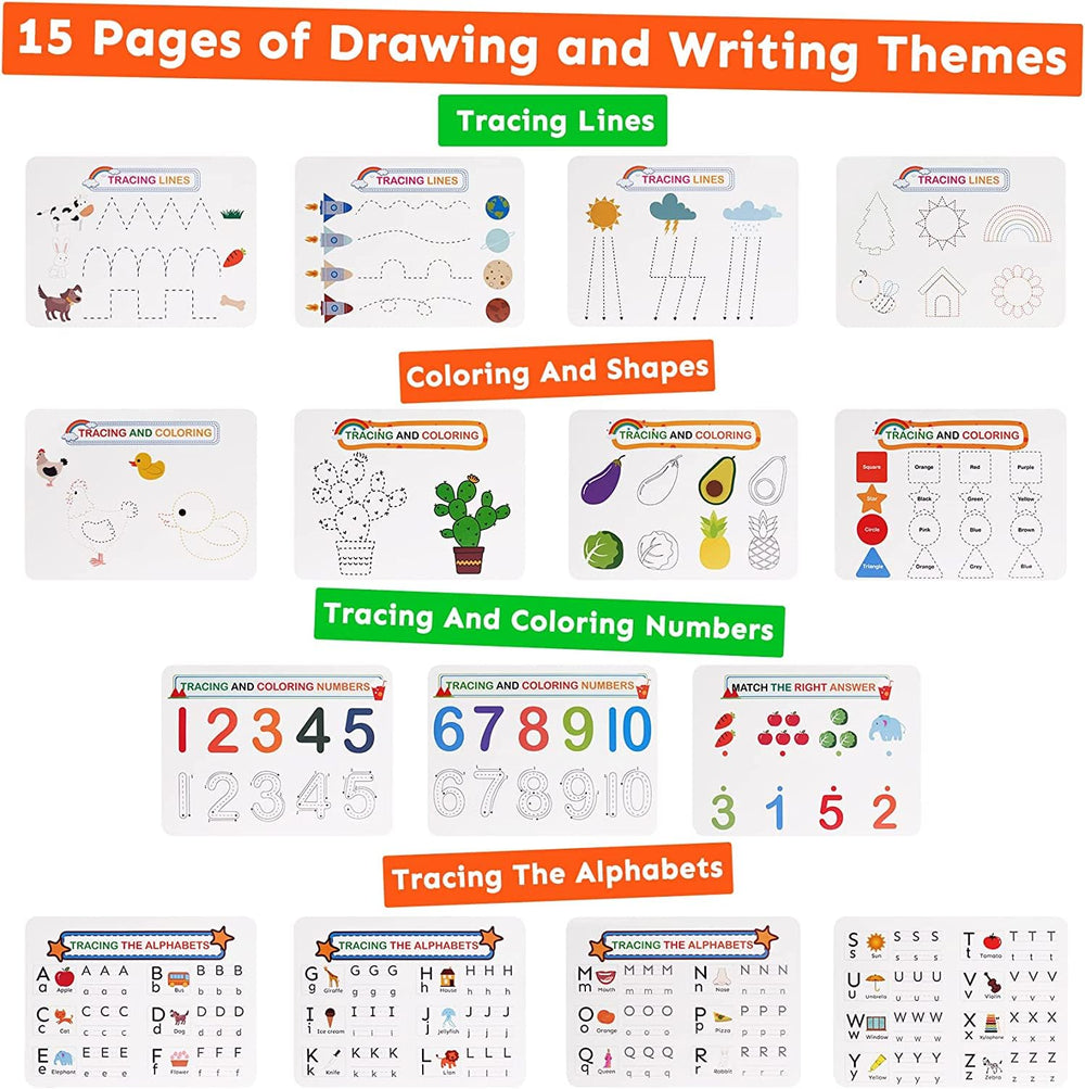 HAN-MM Busy Book markers-draw with eight colors for drawing and practice.
